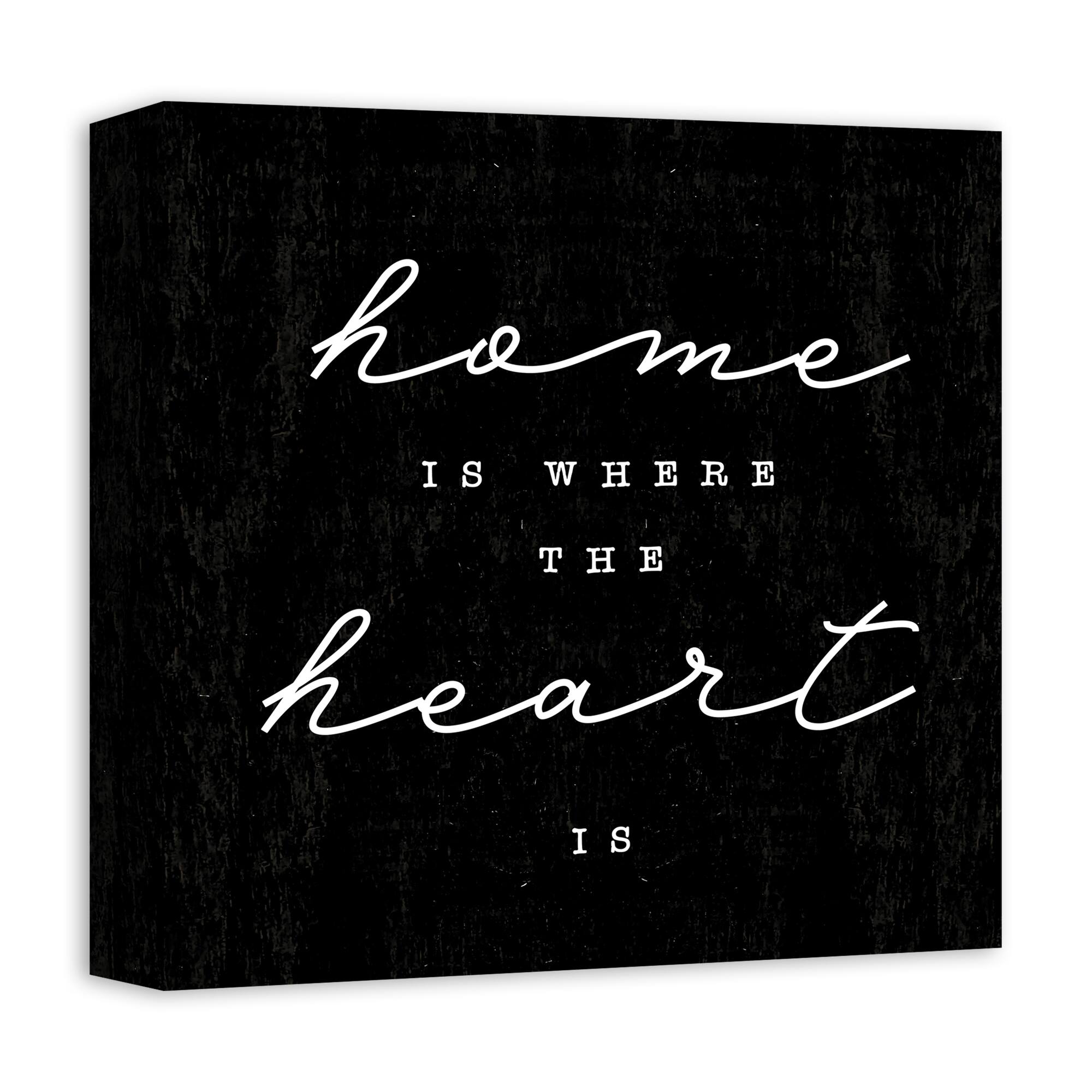 Home Is Where The Heart Is 12" x 12" Canvas Wall Art